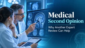 Medical second opinion review of brain MRI scans